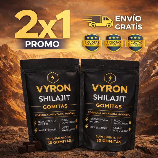 VYRON Shilajit 4000mg en Gomitas - Mas Energía y Deseo maculino